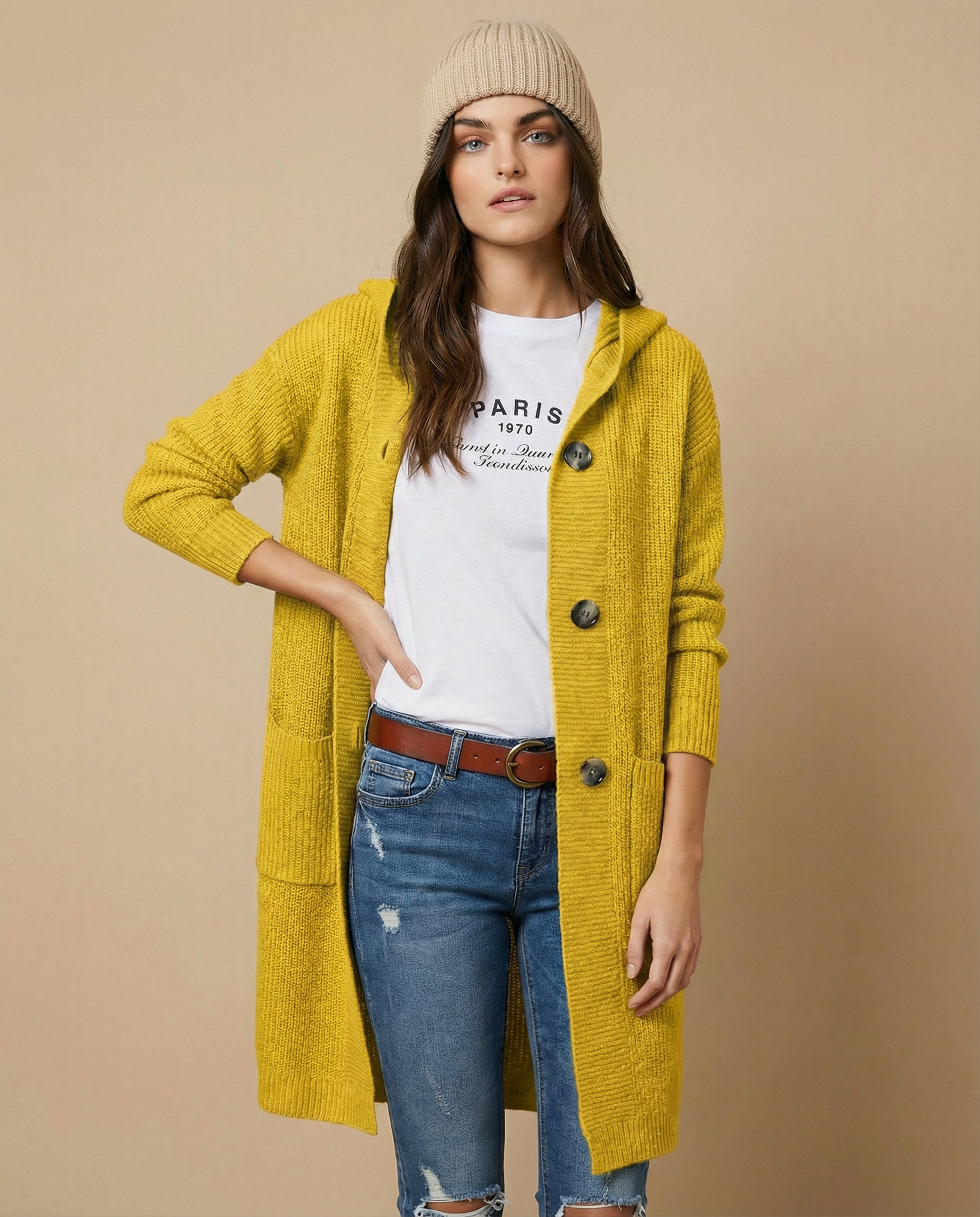 Denise - Anti-Frizz Satin-Lined Winter Beanie