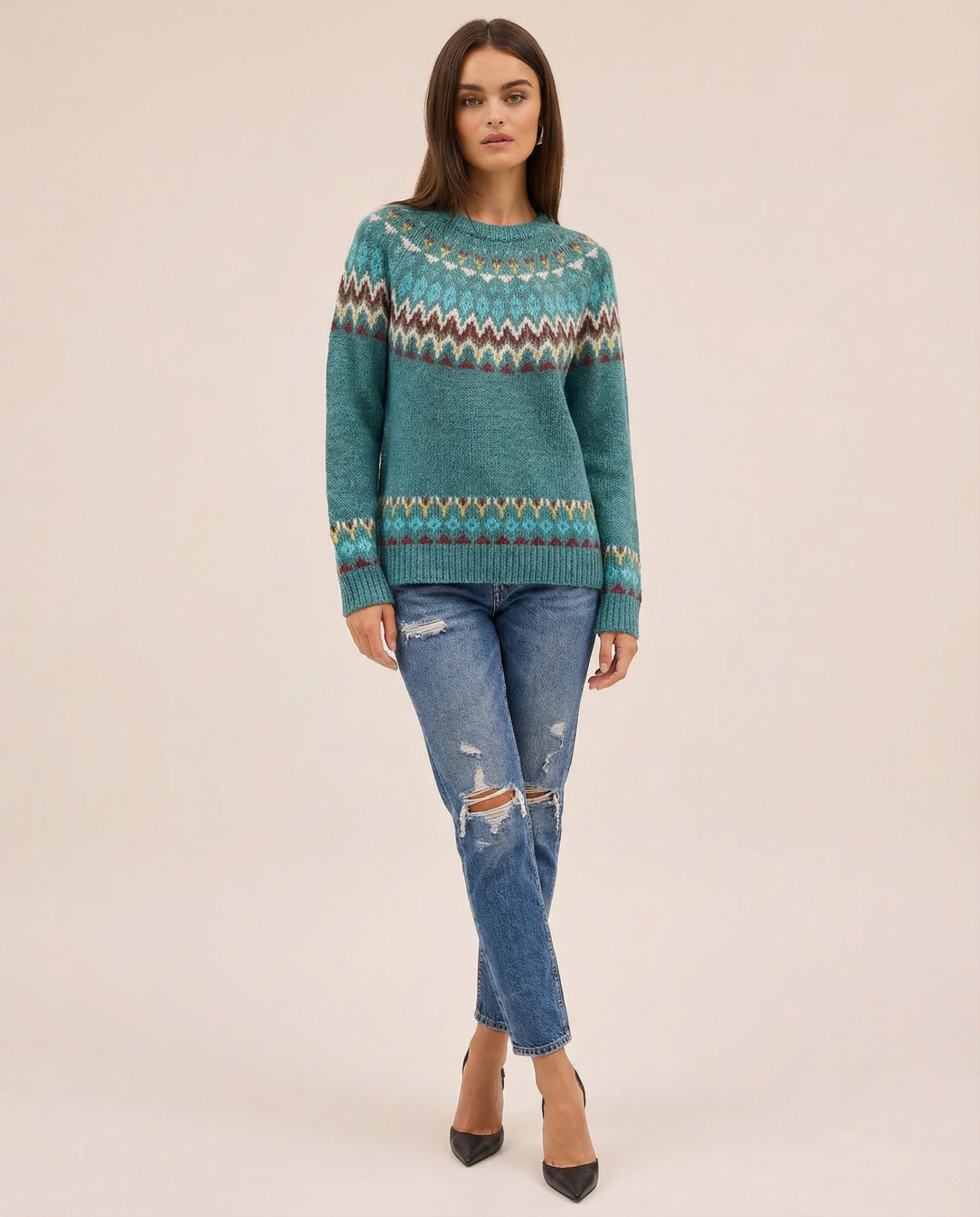Elwynda – Patterned Knit Jumper