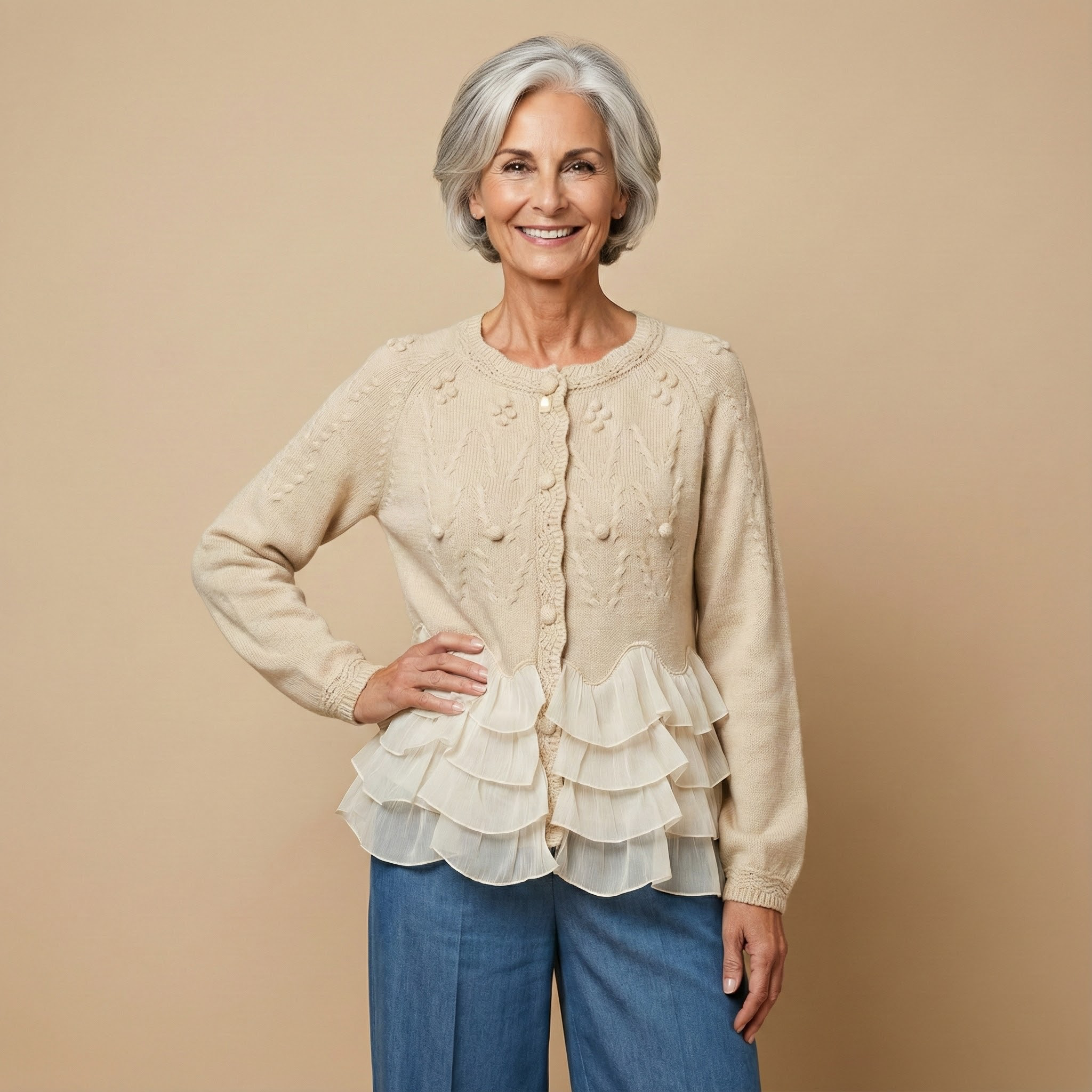 Natalie - Ruffle Cardigan