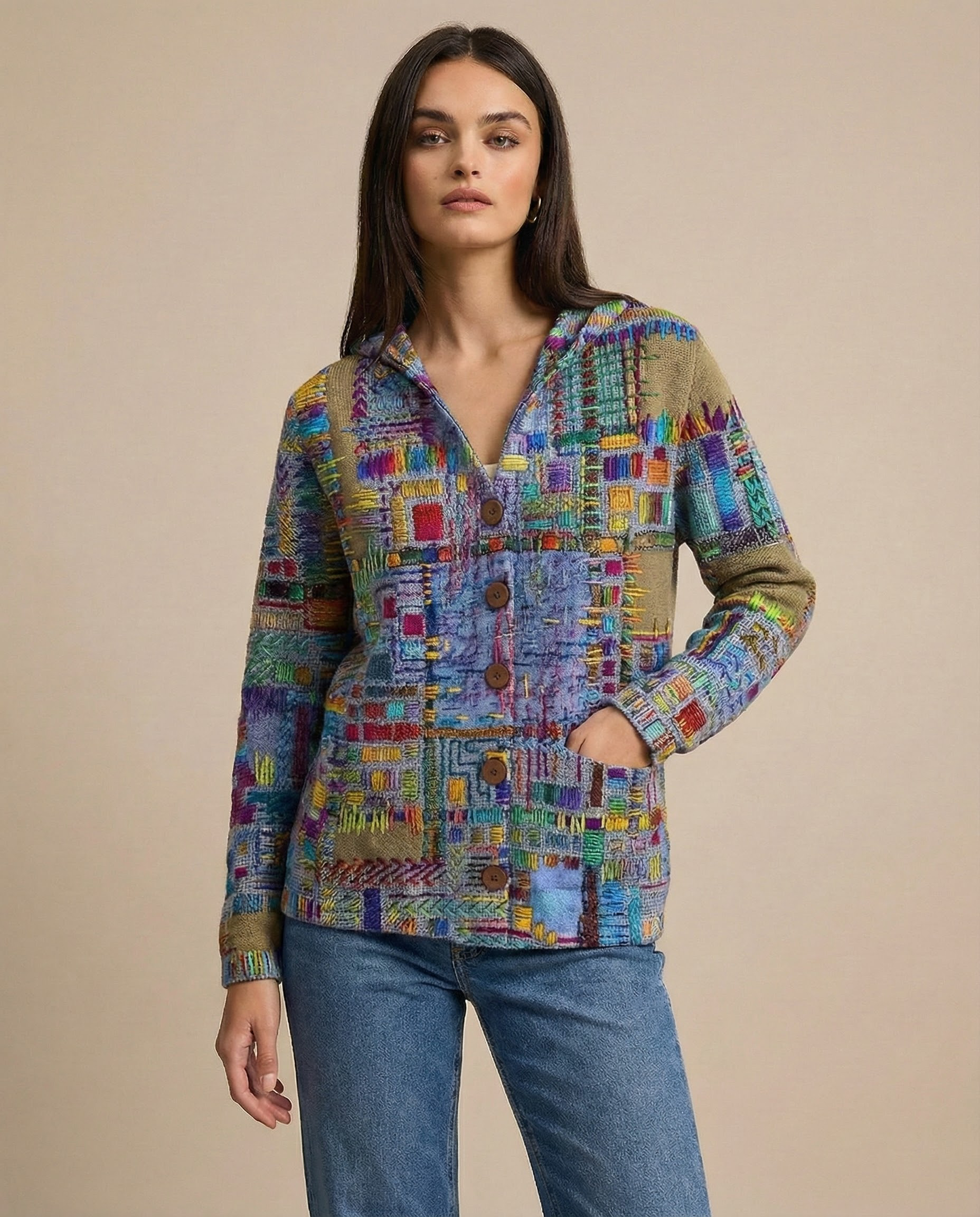 Cassidy | Artistic Warm Long Cardigan