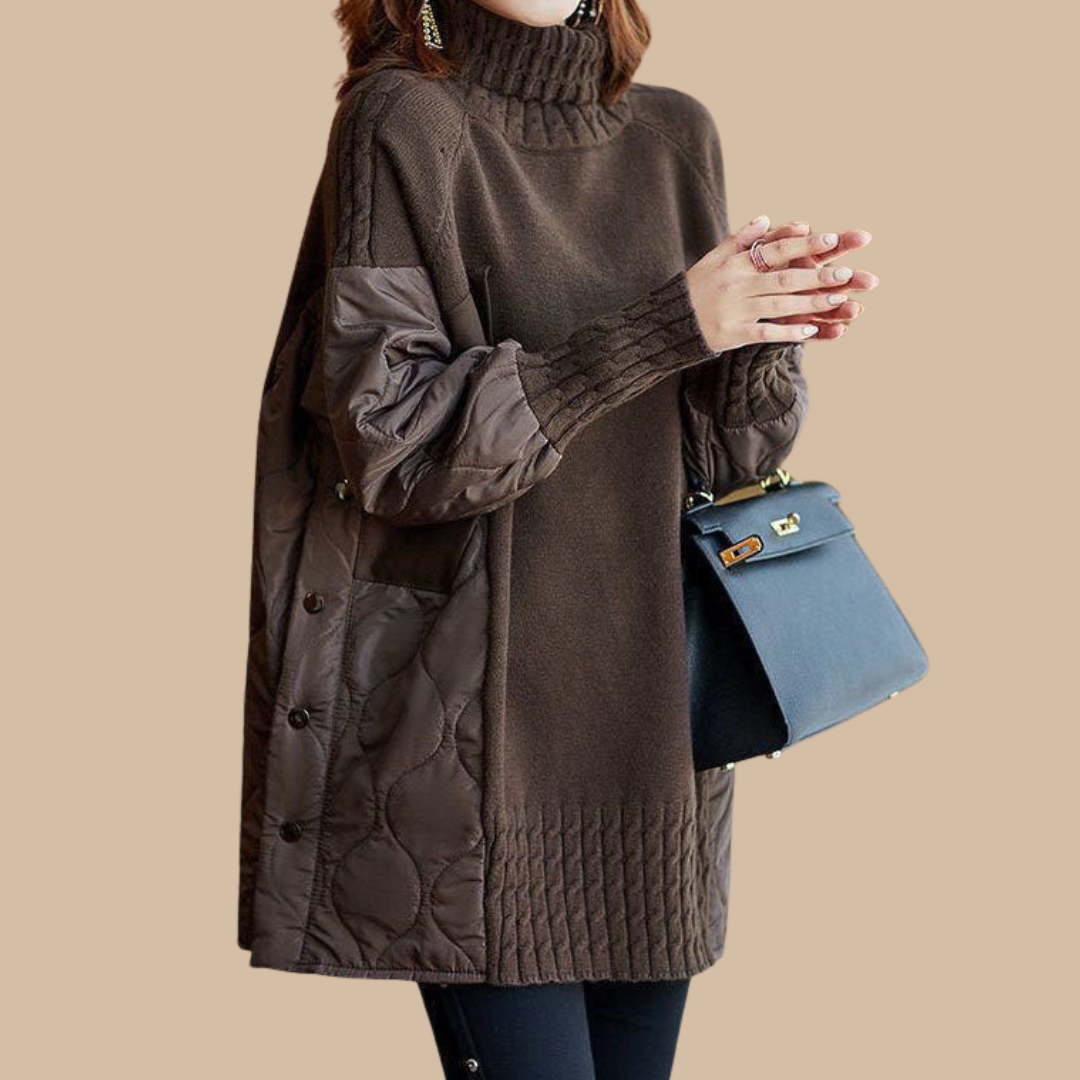 Lucie - Patchwork Knit Jumper Dress