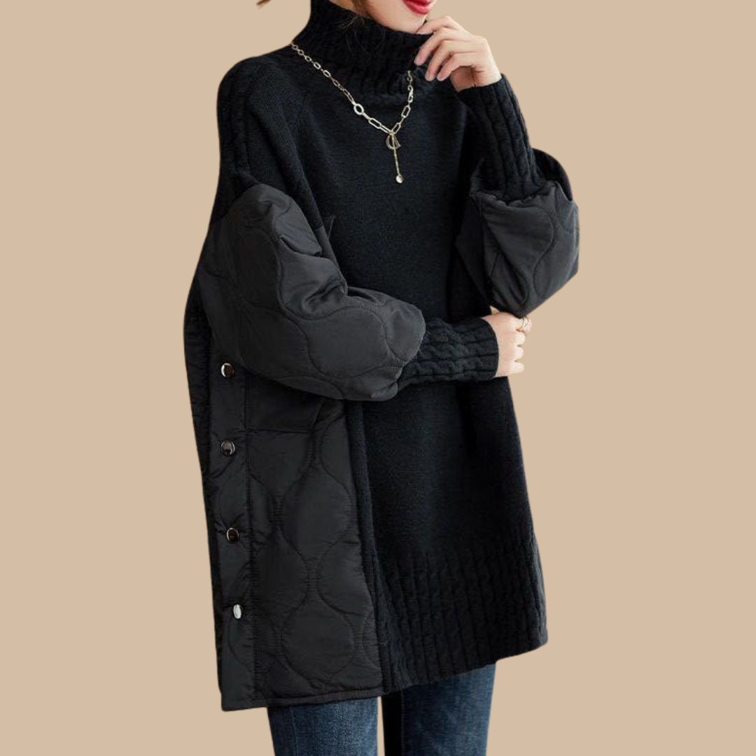 Lucie - Patchwork Knit Jumper Dress