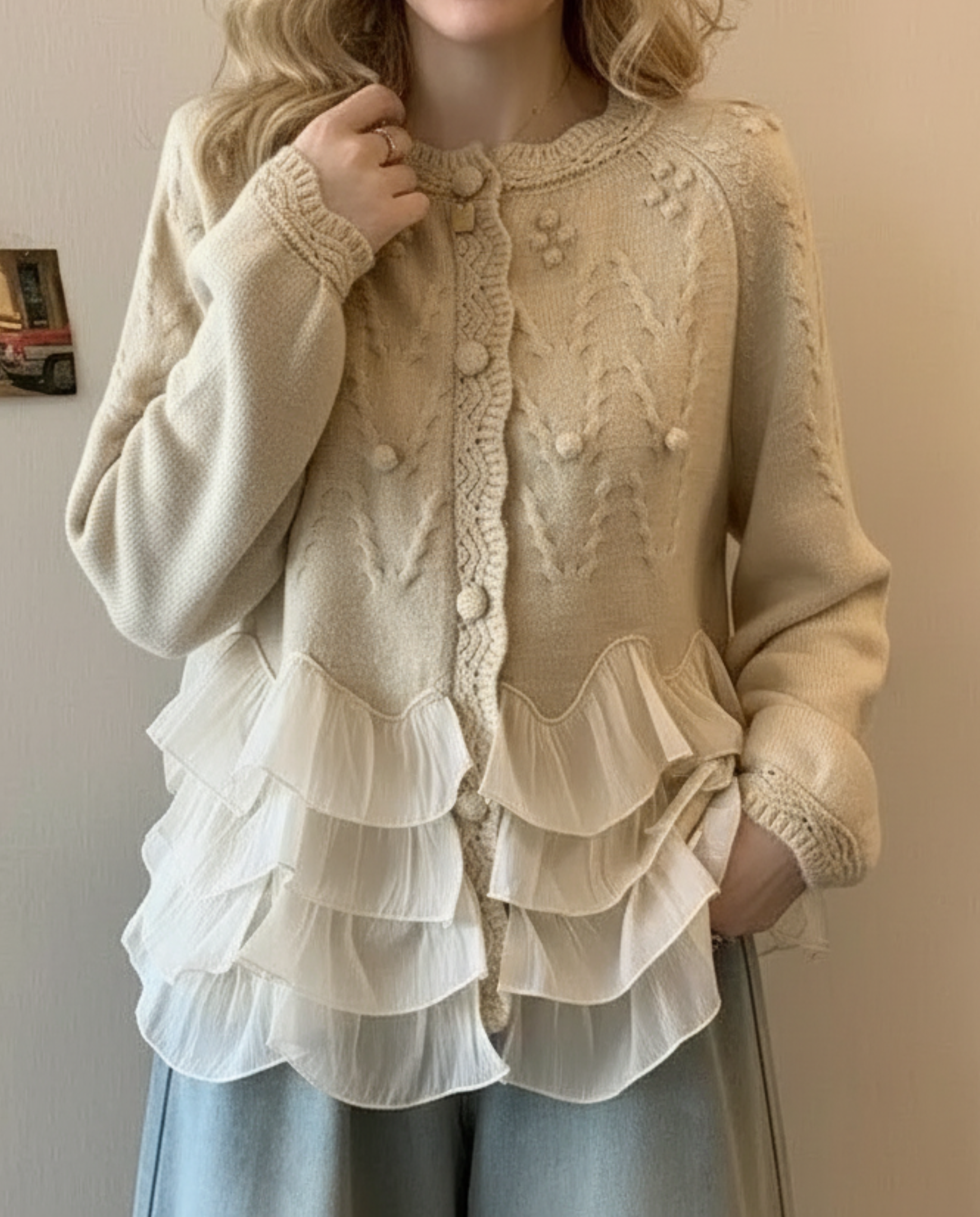 Natalie - Ruffle Cardigan