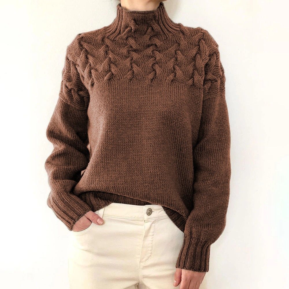 Alina – High Neck Long Sleeve Sweater