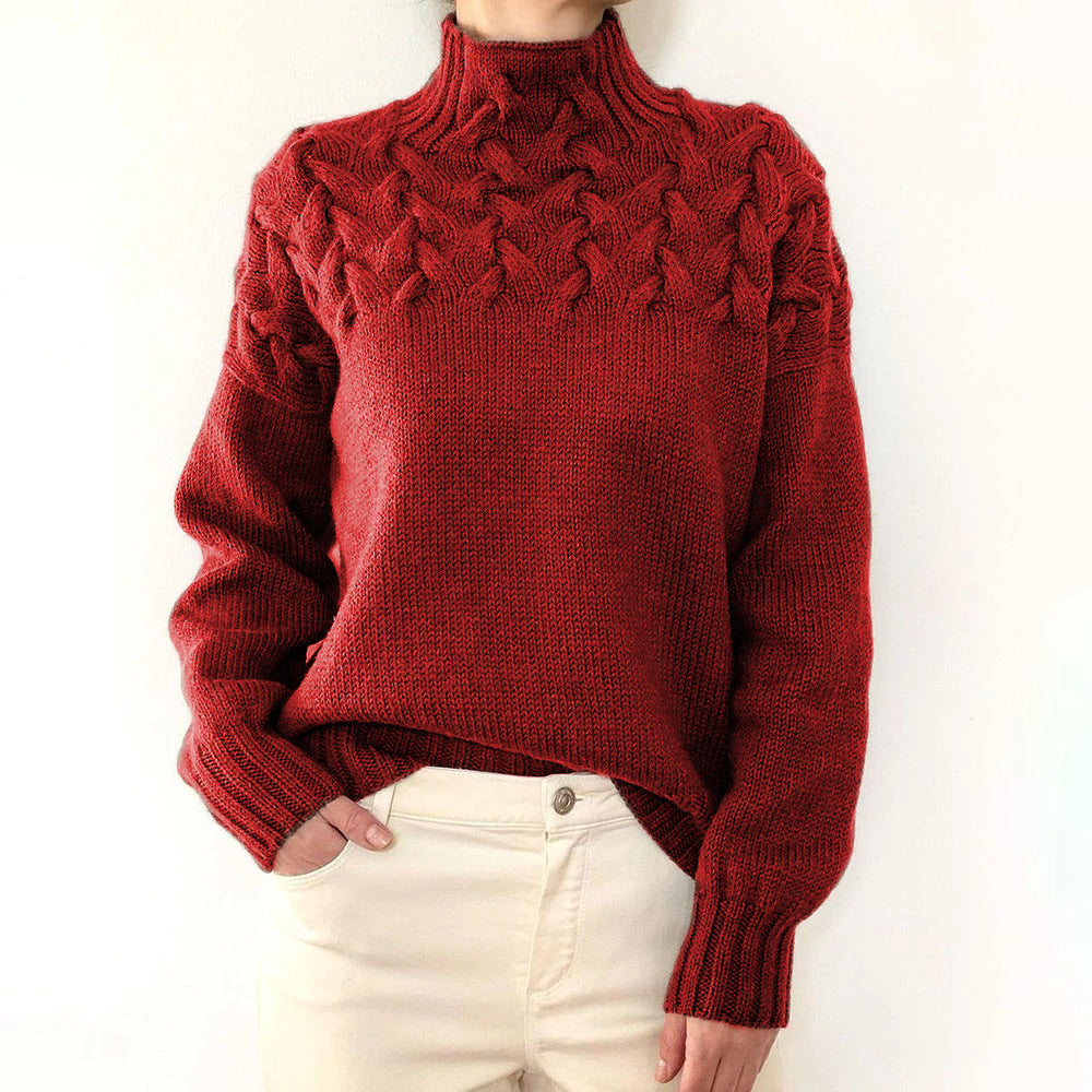 Alina – High Neck Long Sleeve Sweater
