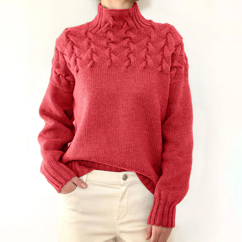 Alina – High Neck Long Sleeve Sweater