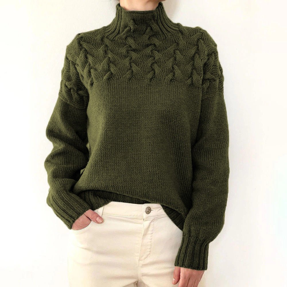 Alina – High Neck Long Sleeve Sweater