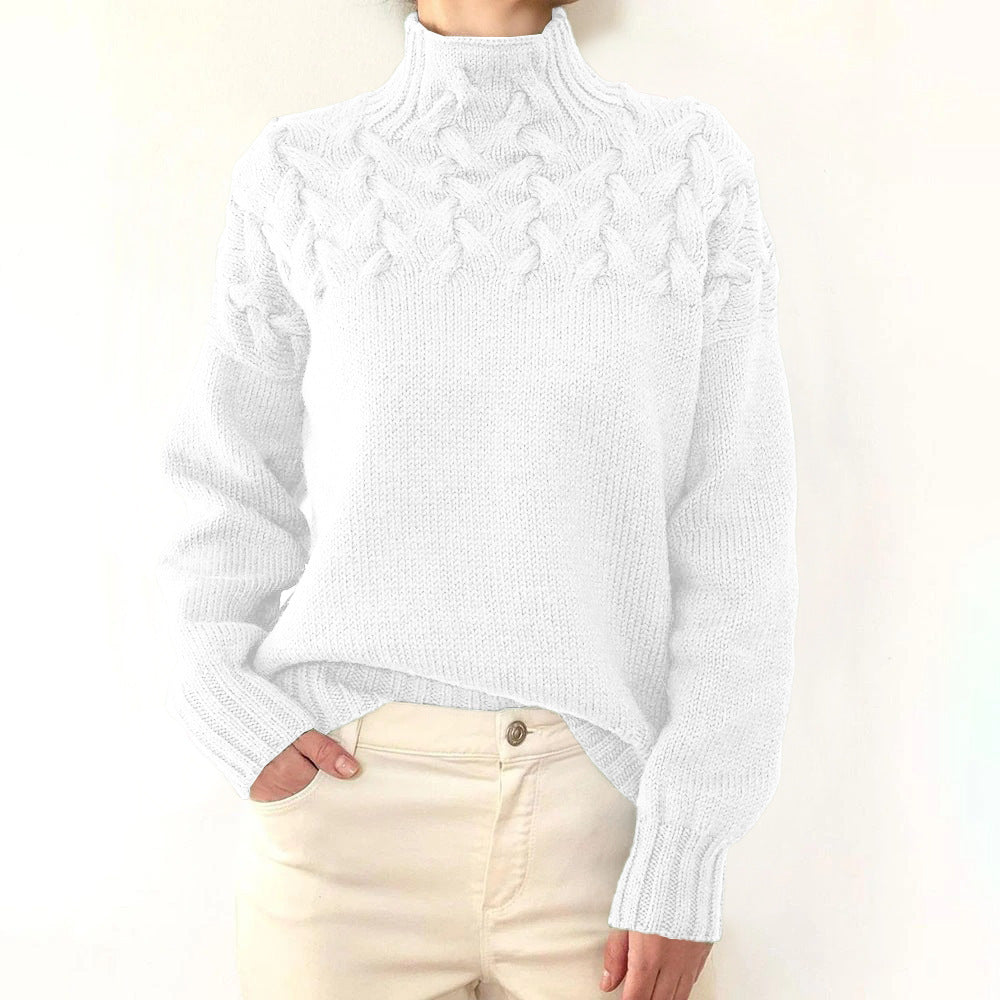 Alina – High Neck Long Sleeve Sweater