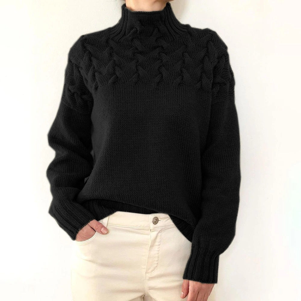 Alina – High Neck Long Sleeve Sweater