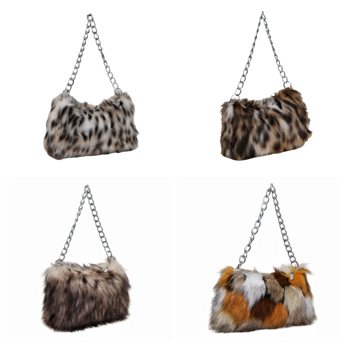 Brynn | Faux Fur Pattern Shoulder Bag
