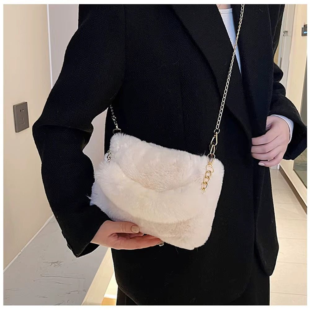 Lillian | Plush Chain Shoulder Bag