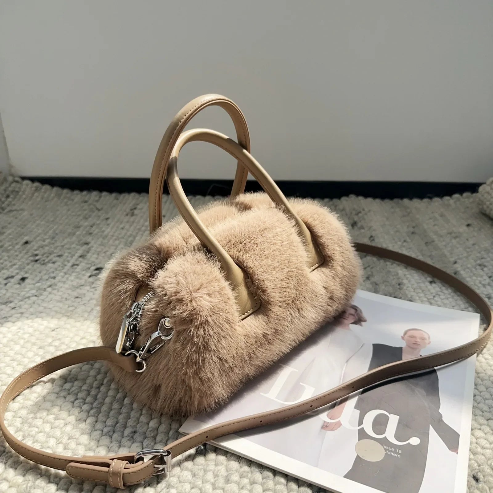 Jolie | Faux Fur Box Shoulder Bag
