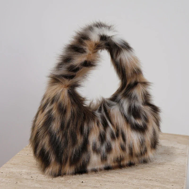 Mabel | Faux Fur Hobo Shoulder Bag