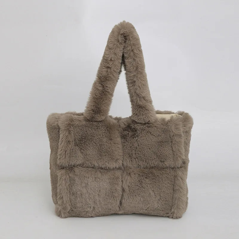 Gretchen | Faux Fur Shopper Tote