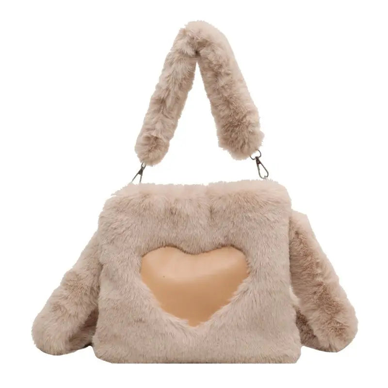 Catherine | Plush Heart Shoulder Bag