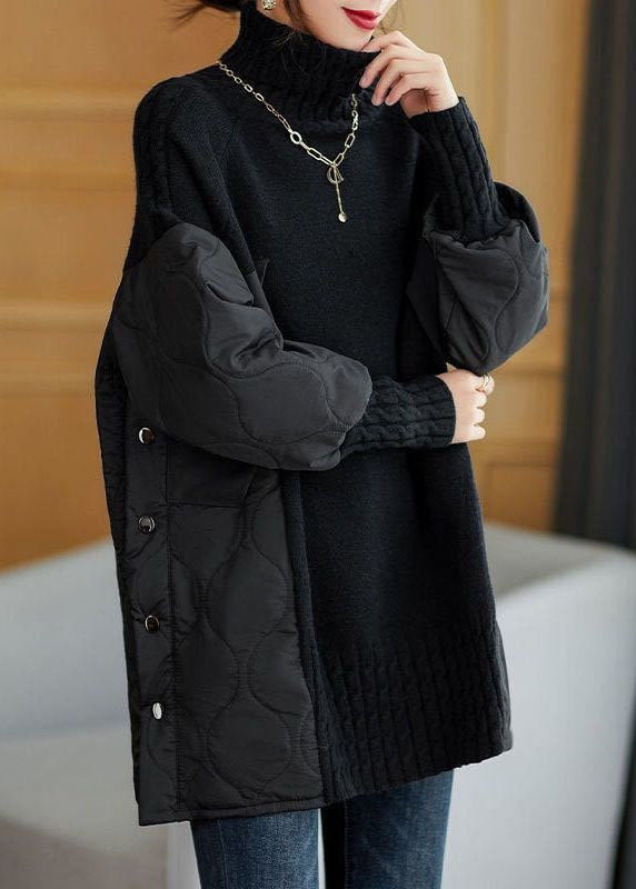 Lucie - Patchwork Knit Jumper Dress