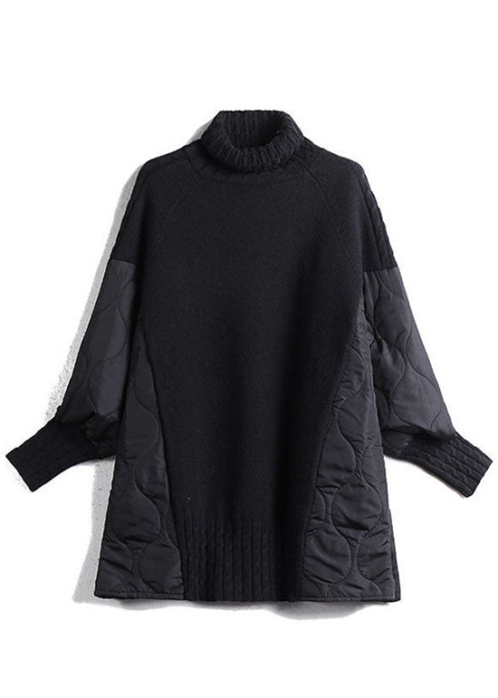 Lucie - Patchwork Knit Jumper Dress