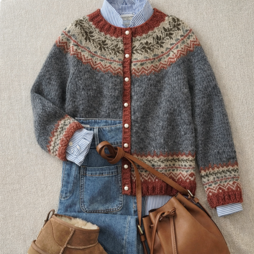 Sheena | Heritage Nordic Knit Cardigan