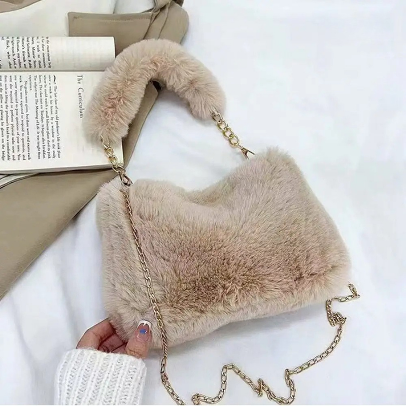 Lillian | Plush Chain Shoulder Bag