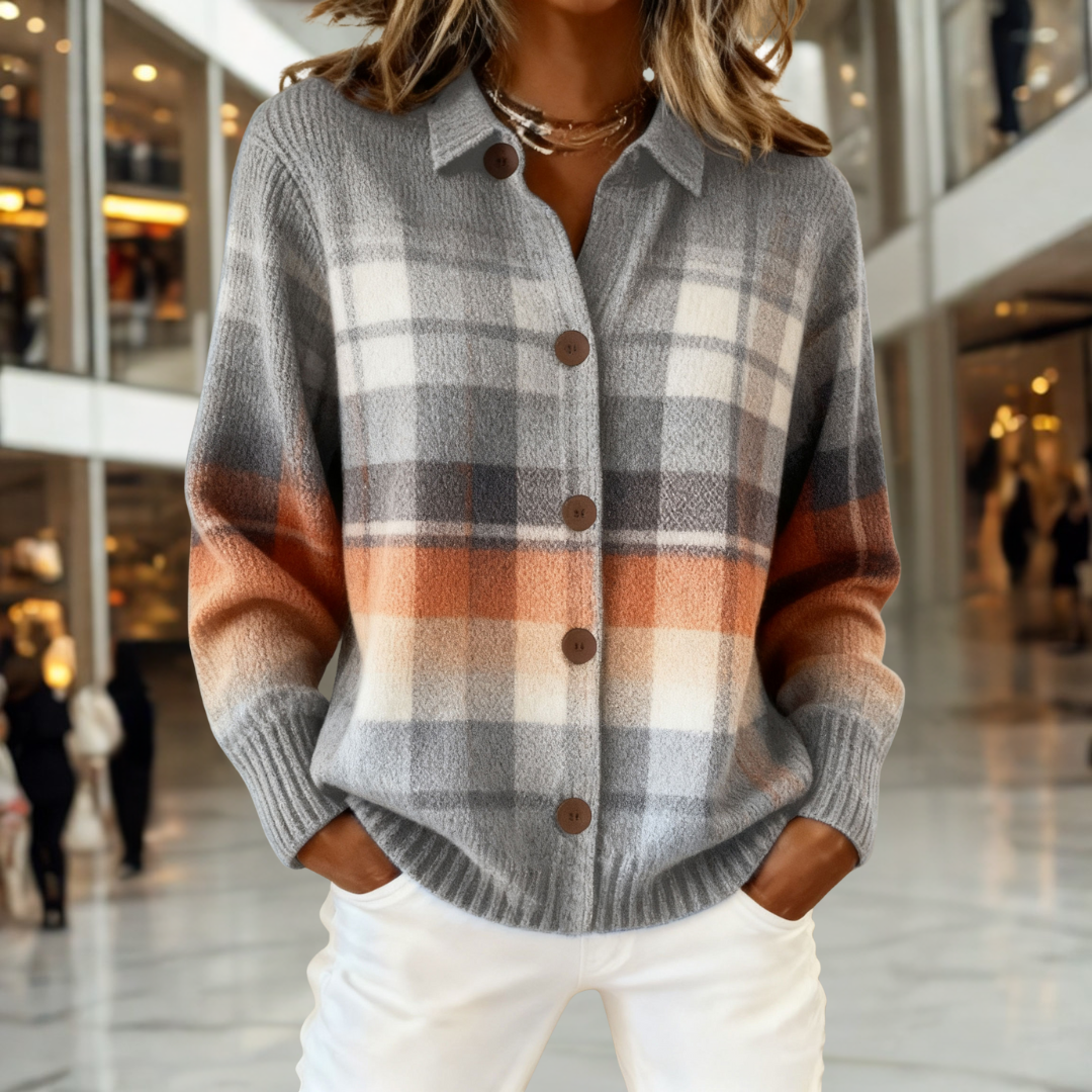 Avery™ - Vintage Plaid Cardigan