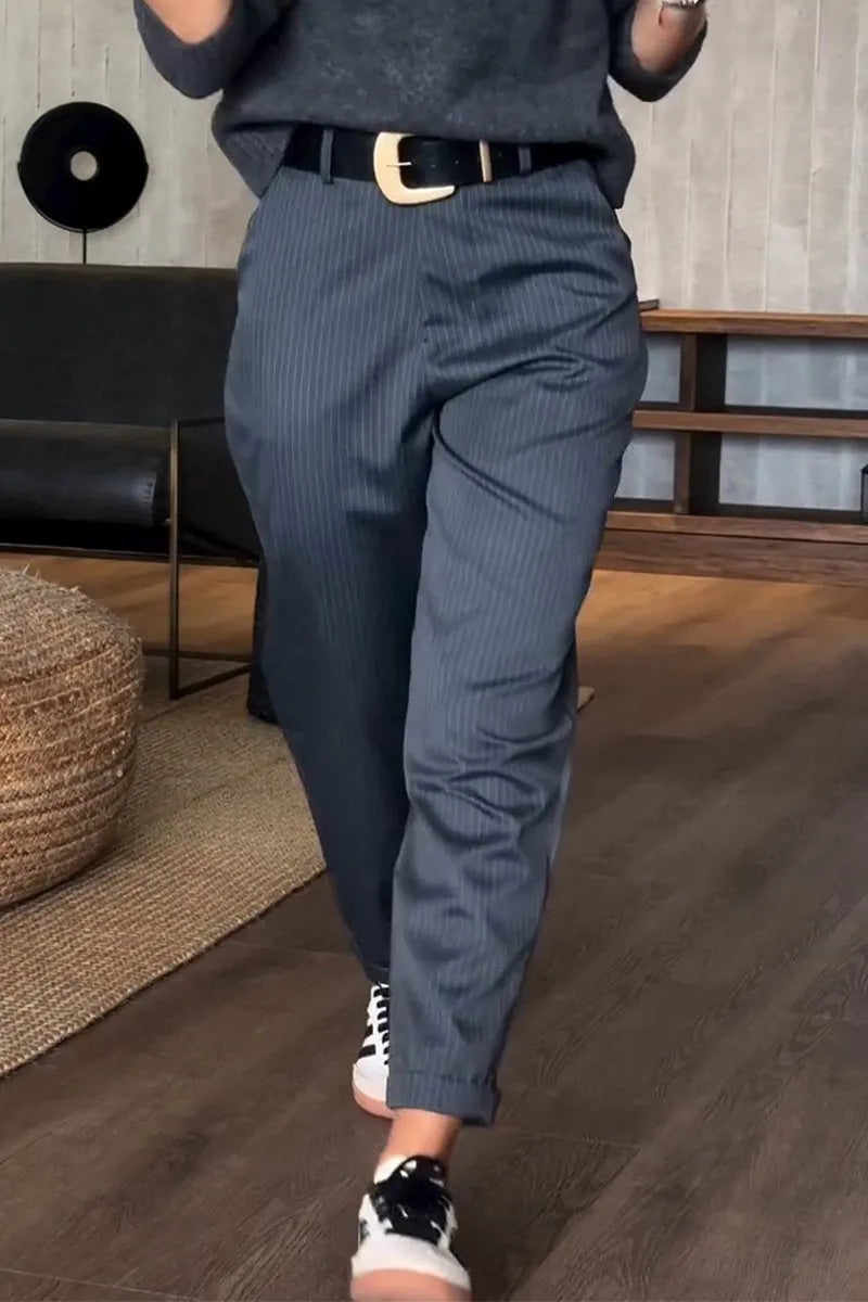 Mathilda| ELEGANTE, FIGURSCHMEICHELNDE HOSE MIT STREIFEN